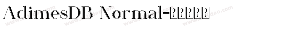 AdimesDB Normal字体转换